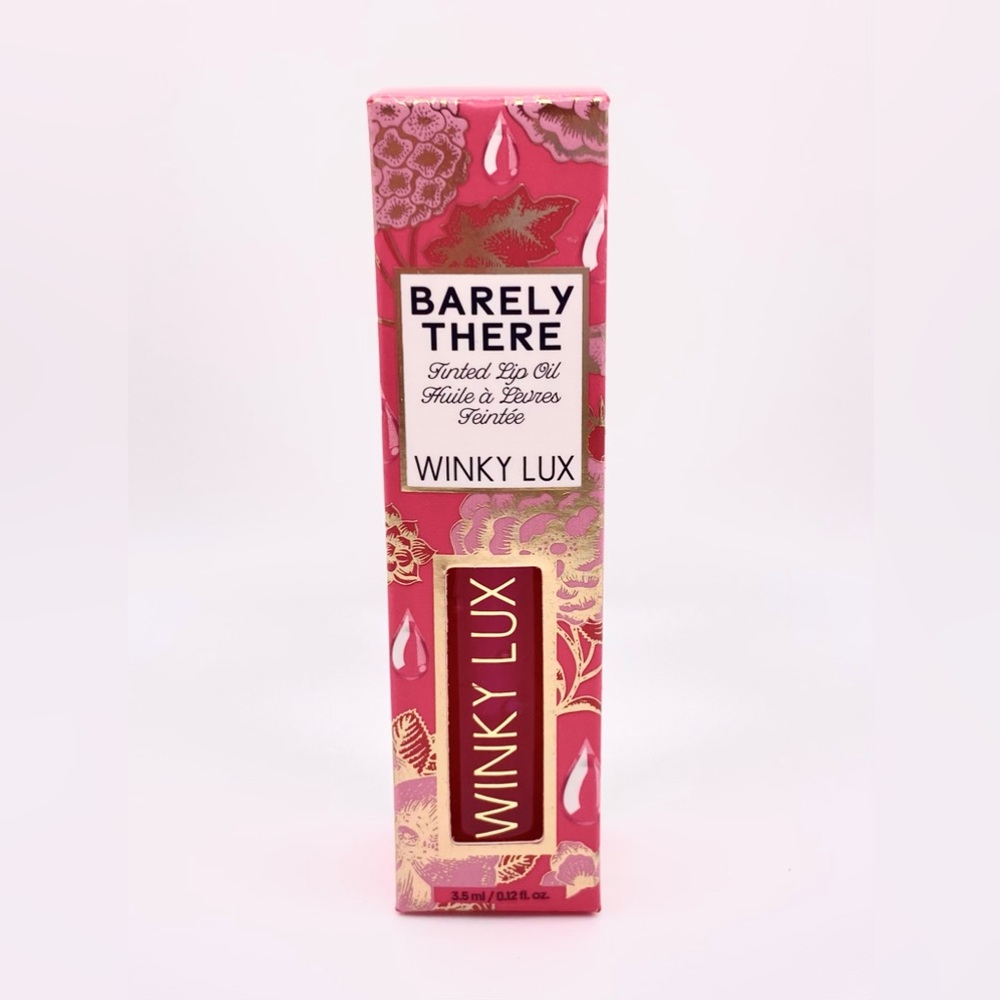 WINKY LUX‎  Barely There Tinted Lip Oil ‘Lucious’ (Hot Pink) .12fl oz. New w/Box